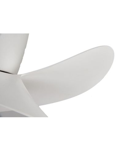 Ventilador de techo tipo plafón LED ONA blanco Ø700mm 18W 2520lm CCT 3000-5000K motor DC silencioso