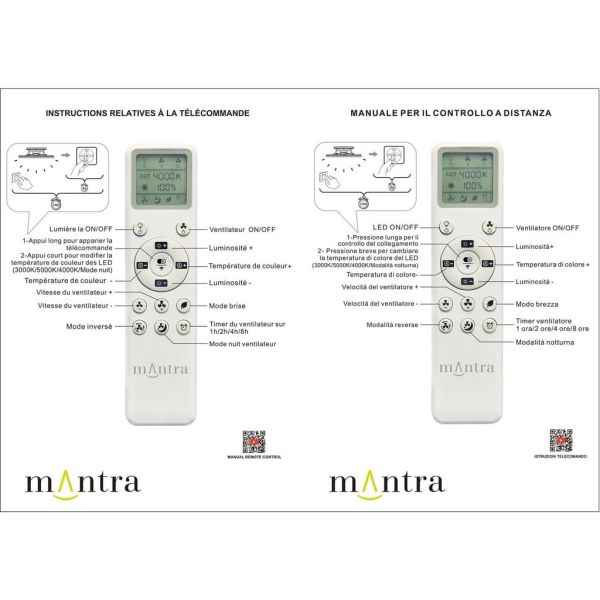 Ventilateur de plafond ONA LED, blanc, Ø700 mm, 18 W, 2520 lm, température de couleur 3000-5000 K, moteur CC silencieux