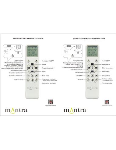 Ventilador de techo tipo plafón LED ONA blanco madera Ø700mm 18W 2520lm CCT 3000-5000K motor DC silencioso