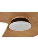 Ventilador de techo tipo plafón LED ONA negro madera Ø700mm 18W 2520lm CCT 3000-5000K motor DC silencioso