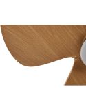 Ventilador de techo tipo plafón LED ONA negro madera Ø700mm 18W 2520lm CCT 3000-5000K motor DC silencioso