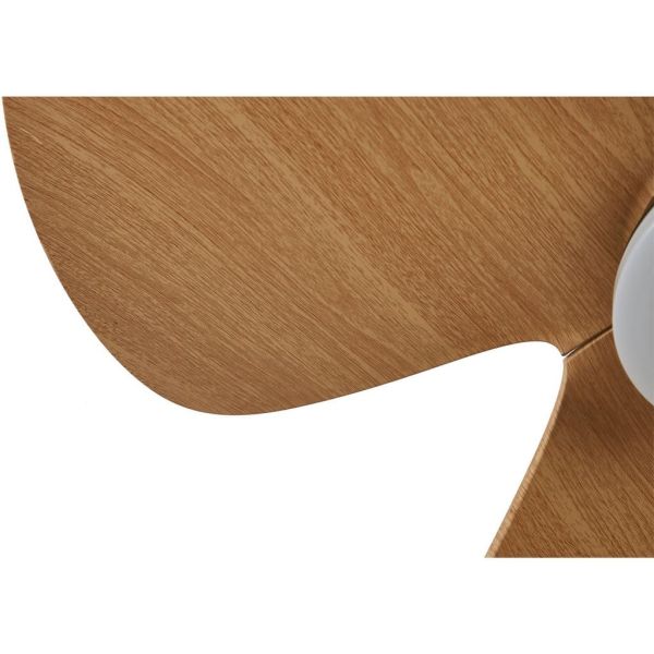 Ventilador de techo tipo plafón LED ONA negro madera Ø700mm 18W 2520lm CCT 3000-5000K motor DC silencioso