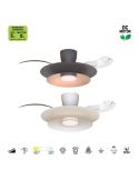 Ventilador plafón moderno LED PATAGONIA 2D café cobre cepillado Ø500mm 33W 3000lm CCT regulable DC