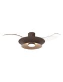 Ventilador plafón moderno LED PATAGONIA 2D café cobre cepillado Ø500mm 33W 3000lm CCT regulable DC