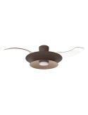 Ventilador plafón moderno LED PATAGONIA 2D café cobre cepillado Ø500mm 33W 3000lm CCT regulable DC
