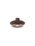 Ventilador plafón moderno LED PATAGONIA 2D café cobre cepillado Ø500mm 33W 3000lm CCT regulable DC