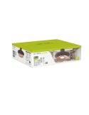 Ventilador plafón moderno LED PATAGONIA 2D café cobre cepillado Ø500mm 33W 3000lm CCT regulable DC
