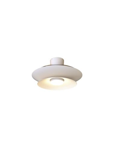 Ventilador tipo plafón moderno LED PATAGONIA 2D blanco Ø500mm 33W 3000lm CCT regulable motor DC silencioso