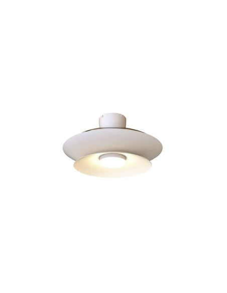 Ventilador tipo plafón moderno LED PATAGONIA 2D blanco Ø500mm 33W 3000lm CCT regulable motor DC silencioso