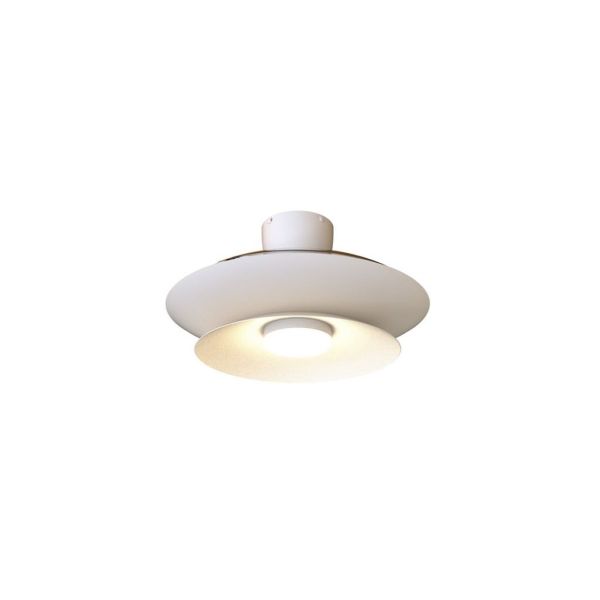 Ventilador tipo plafón moderno LED PATAGONIA 2D blanco Ø500mm 33W 3000lm CCT regulable motor DC silencioso