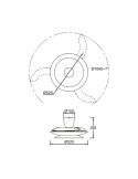Ventilador tipo plafón moderno LED PATAGONIA 2D blanco Ø500mm 33W 3000lm CCT regulable motor DC silencioso