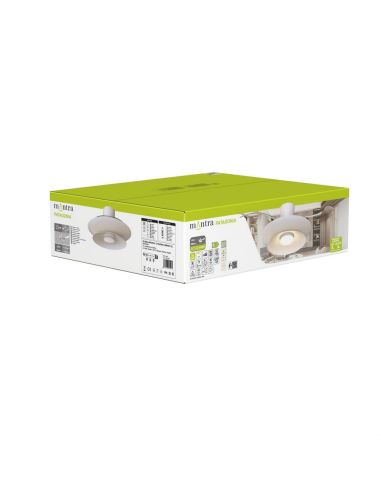Ventoinha teto LED moderno PATAGONIA 2D branco Ø500mm 33W 3000lm CCT dimerizável silencioso com motor DC