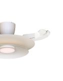 Ventoinha teto LED moderno PATAGONIA 2D branco Ø500mm 33W 3000lm CCT dimerizável silencioso com motor DC