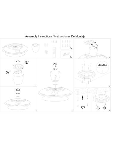 Ventilateur de plafond moderne à LED PATAGONIA 2D blanc Ø500 mm 33 W 3000 lm, température de couleur variable, moteur CC silenci