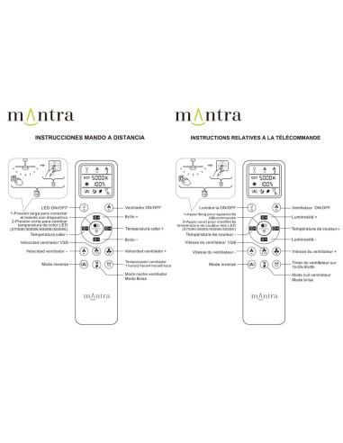 Ventoinha teto LED moderno PATAGONIA 2D branco Ø500mm 33W 3000lm CCT dimerizável silencioso com motor DC