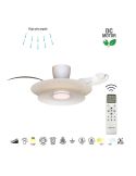 Ventilador tipo plafón moderno LED PATAGONIA 2D blanco Ø500mm 33W 3000lm CCT regulable motor DC silencioso