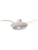 Ventoinha teto LED moderno PATAGONIA 2D branco Ø500mm 33W 3000lm CCT dimerizável silencioso com motor DC