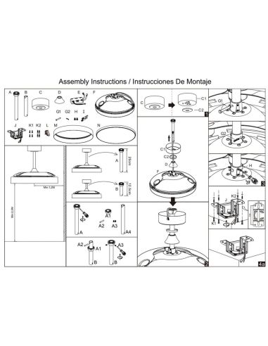 Ventoinha de teto LED, modelo GLASS FAN M, branco transparente, Ø1320mm, 35W, 3000lm, CCT, dimerizável, DC, silencioso