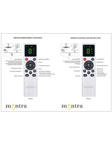 Ventoinha de teto LED, modelo GLASS FAN M, branco transparente, Ø1320mm, 35W, 3000lm, CCT, dimerizável, DC, silencioso