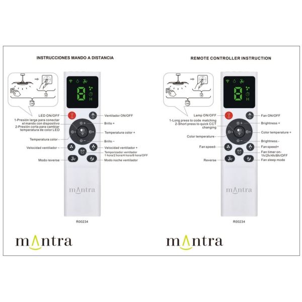 Ventoinha de teto LED, modelo GLASS FAN M, branco transparente, Ø1320mm, 35W, 3000lm, CCT, dimerizável, DC, silencioso