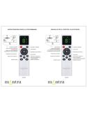 Ventilador de techo tipo plafón LED GLASS FAN M blanco transparente Ø1320mm 35W 3000lm CCT regulable DC silencioso