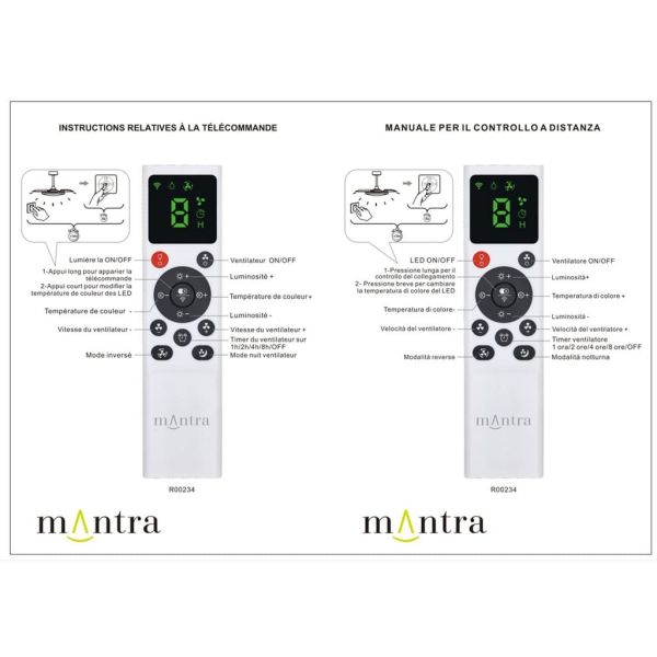 Ventilateur de plafond LED, GLASS FAN S, blanc transparent, Ø 1060 mm, 35 W, 3000 lm, intensité lumineuse réglable, CC, silencie