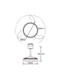 Ventilador de techo tipo plafón LED GLASS FAN S blanco transparente Ø1060mm 35W 3000lm CCT regulable DC silencioso