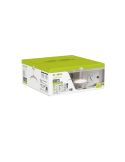 Ventilador de techo tipo plafón LED GLASS FAN S blanco transparente Ø1060mm 35W 3000lm CCT regulable DC silencioso