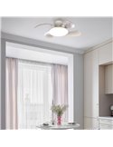 Plafonnier ventilateur LED ALOHA II blanc Ø830 mm, 40 W, 4200 lm, CCT 3000-5000 K, moteur silencieux 25 W CC