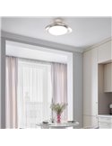 Ventoinha de teto com LED ALOHA II branca Ø830 mm, 40 W, 4200 lm, CCT 3000-5000 K, motor silencioso de 25 W CC