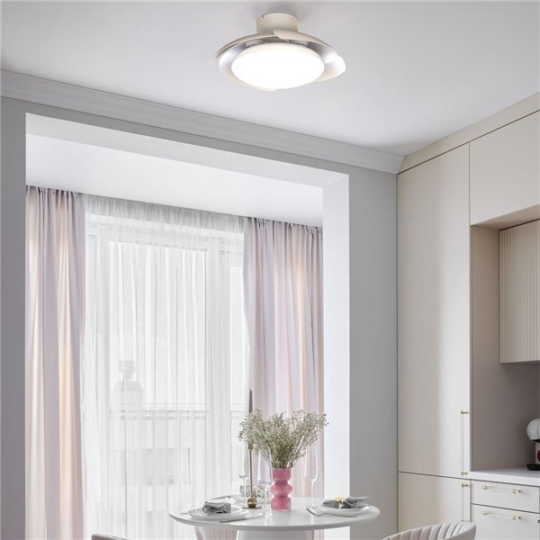 Plafón Ventilador LED ALOHA II blanco Ø830mm 40W 4200lm CCT 3000-5000K motor 25W DC silencioso