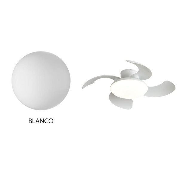 Plafón Ventilador LED ALOHA II blanco Ø830mm 40W 4200lm CCT 3000-5000K motor 25W DC silencioso