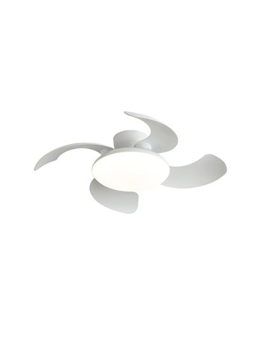 Plafón Ventilador LED ALOHA II blanco Ø830mm 40W 4200lm CCT 3000-5000K motor 25W DC silencioso