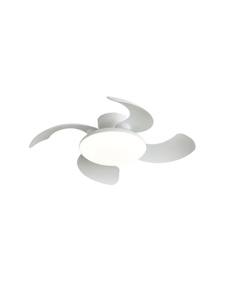 Plafonnier ventilateur LED ALOHA II blanc Ø830 mm, 40 W, 4200 lm, CCT 3000-5000 K, moteur silencieux 25 W CC