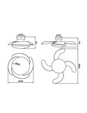 Plafonnier ventilateur LED ALOHA II blanc Ø830 mm, 40 W, 4200 lm, CCT 3000-5000 K, moteur silencieux 25 W CC