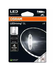 Lâmpada LED Festoon Bombilla C5W 41mm Osram 6000K 12V LEDriving SV8.5-8 6413DWP-1BL