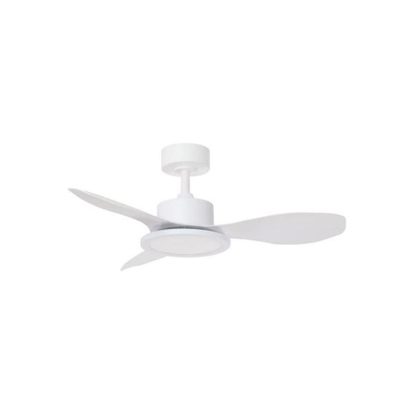Ventilador de techo LED 30W RIGA II XS blanco Ø97cm DC 32W CCT regulable, 3 aspas IP20