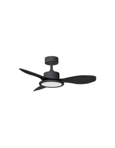 Ventilador de techo LED 30W RIGA II XS negro Ø97cm DC 32W CCT regulable, 3 aspas IP20