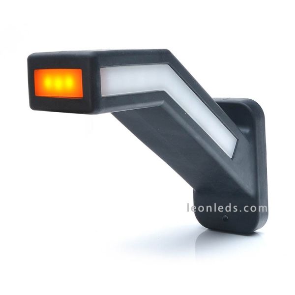 Klaxon à LED avec lumière orange sur le côté et clignotement progressif | Éclairage LeonLeds