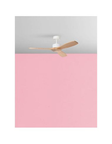 Ventilador de techo sin luz RIGA II WO WOOD negro/madera natural Ø120cm DC 32W 3 aspas IP20