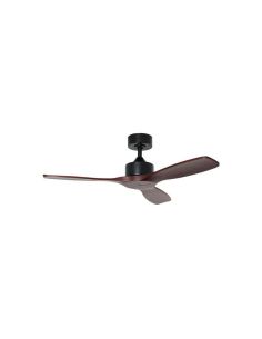 Ventilateur de plafond RIGA II WO WOOD sans éclairage, bois noir/noyer, Ø120cm, 32W CC, 3 pales, IP20
