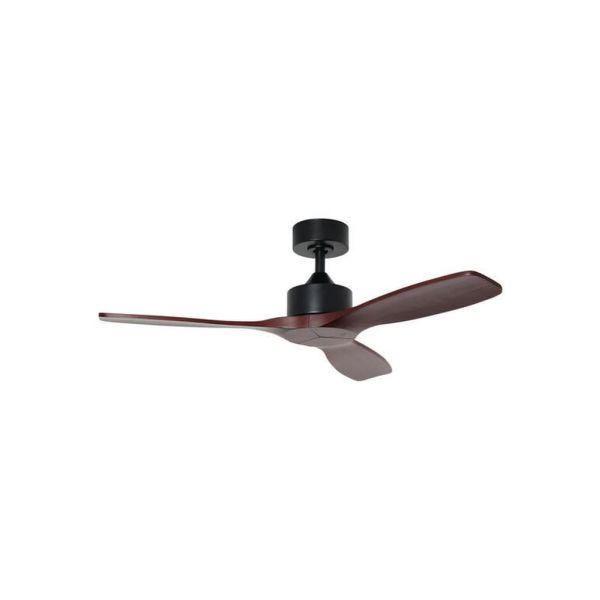 Ventilateur de plafond RIGA II WO WOOD sans éclairage, bois noir/noyer, Ø120cm, 32W CC, 3 pales, IP20