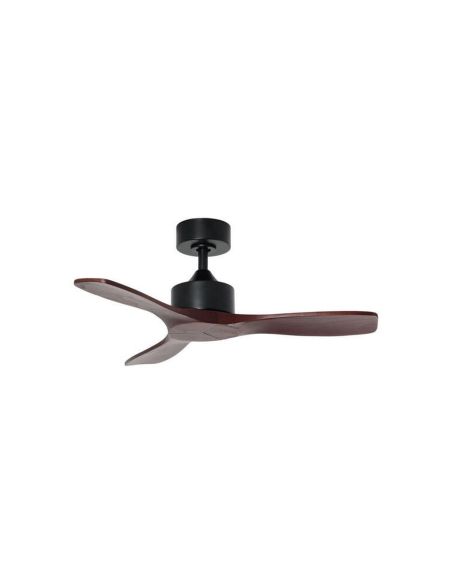 Ventilateur de plafond RIGA II WO WOOD XS sans éclairage, bois noir/noyer, Ø97cm, 32W CC, 3 pales, IP20