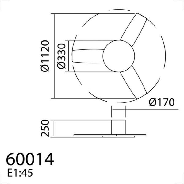 Ventilador de techo LED 36W RIGA II PL WOOD negro + madera natural Ø120cm DC 32W CCT 3800lm regulable