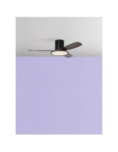 Ventilador de techo LED 36W RIGA II PL WOOD negro + nogal Ø120cm DC 32W CCT 3800lm regulable 2
