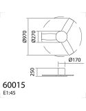 Ventilador de techo LED 30W RIGA II PL WOOD XS negro + madera natural Ø97cm DC 32W CCT regulable