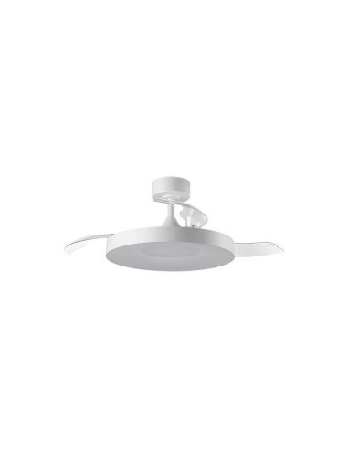 Ventoinha de teto LISBOA II LED com pás retráteis, branco, Ø107cm, LED DC 35W, CCT 36W, 3600lm, controle remoto