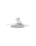 Ventilateur de plafond LED LISBOA II avec pales rétractables, blanc, Ø 107 cm, LED 35 W CC, 36 W CCT, 3 600 lm, télécommande