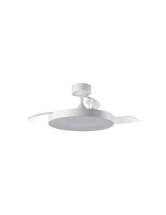 Ventilador de techo LED con aspas retráctiles blanco LISBOA II Ø107cmDC 35W LED 36W CCT 3600lm mando
