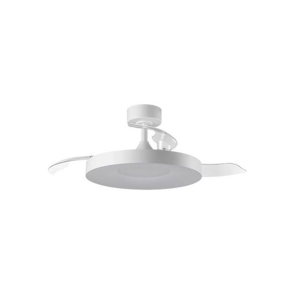 Ventilador de techo LED con aspas retráctiles blanco LISBOA II Ø107cmDC 35W LED 36W CCT 3600lm mando